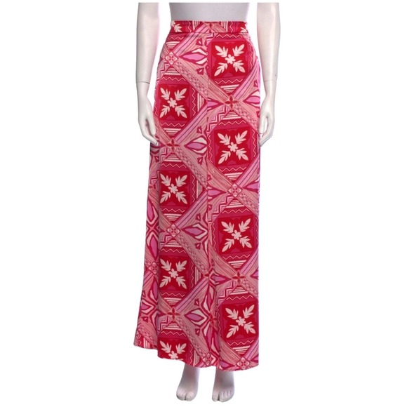 Caroline Constas Pants - Caroline Constas Wide Leg Palazzo Pants Sz S Red Pink White TribalTropicalResort